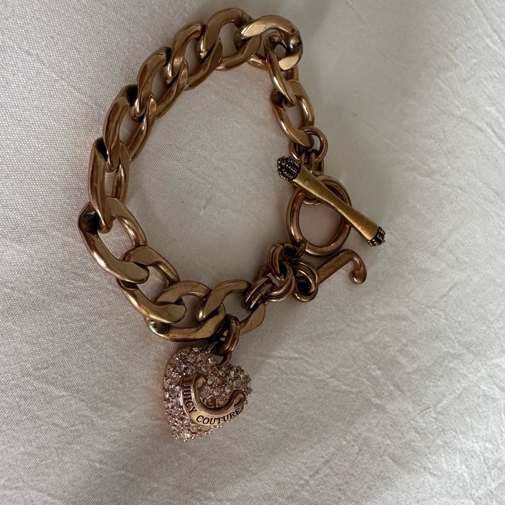 Juicy Couture Rose Gold chain bracelet with charms